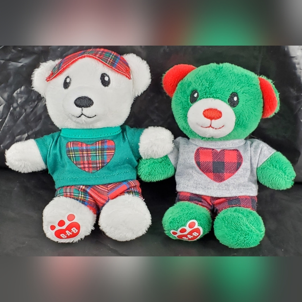 Build-A-Bear BAB Advent Calendar Christmas Mini Plush Stuffed Animal - Lot of 2